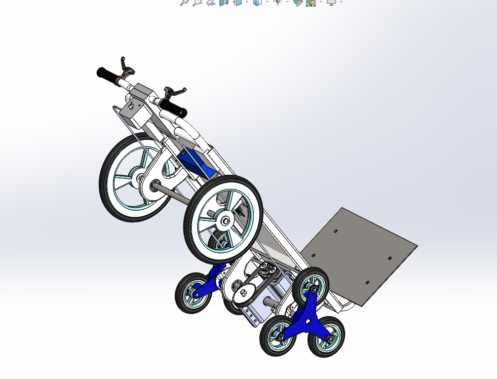 电动爬楼助力车结构设计含三维二维说明书